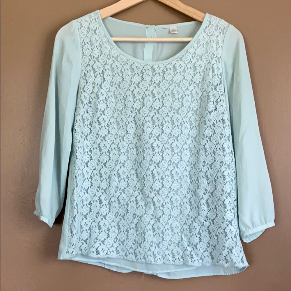 Teal 3/4 sleeve shirt